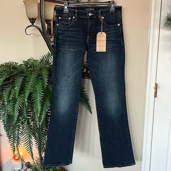 Brand New Lucky Brand Sweet Boot Relaxed Weekend Dark Wash Bootcut Denim Jeans - Picture 14 of 14